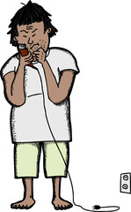 Man with Unplugged Shaver