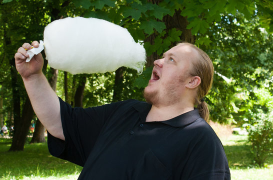 Man With Cotton Candy