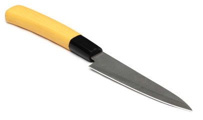Kitchen knife over white background