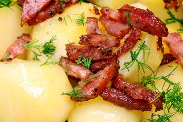Boiled potatoes for dinner