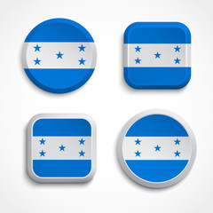 Honduras flag buttons