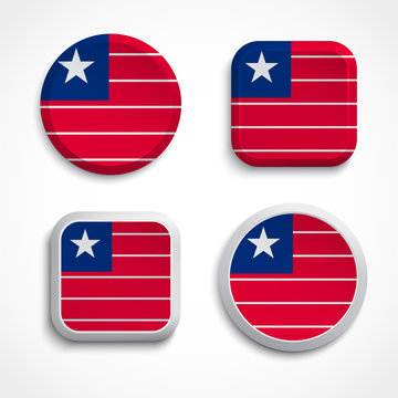 Liberia flag buttons