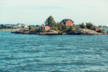 Obraz premium Seascape and Little Islands next to Helsinki