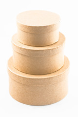 Three gift boxes isolated on white background