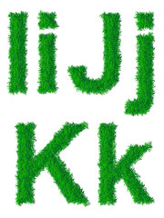 Green grass alphabet