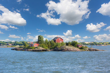 Seascape and Little Islands next to Helsinki