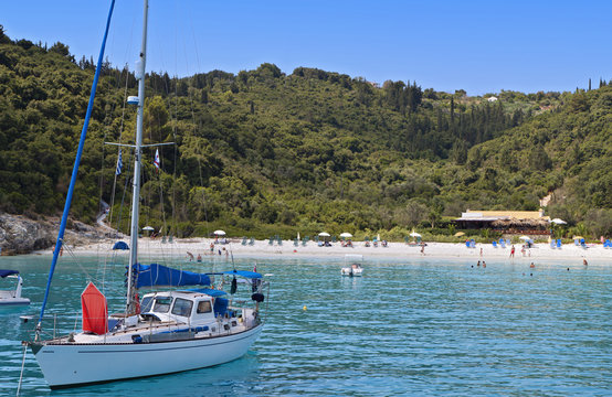 Voutoumi bay at Antipaxos island in Greece
