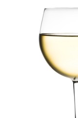 half glass of white wine