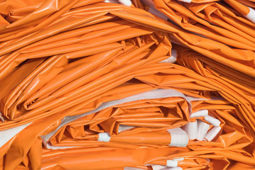 Folded Tarpaulin in Orange