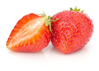 Strawberry isolated on white background closeup
