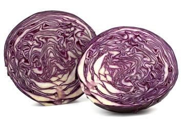 Obraz premium Red cabbage isolated on white background