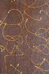 Rusty Surface Background with Text