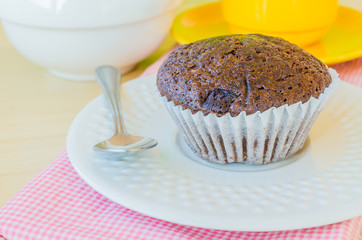 Chocolate banana cupcake