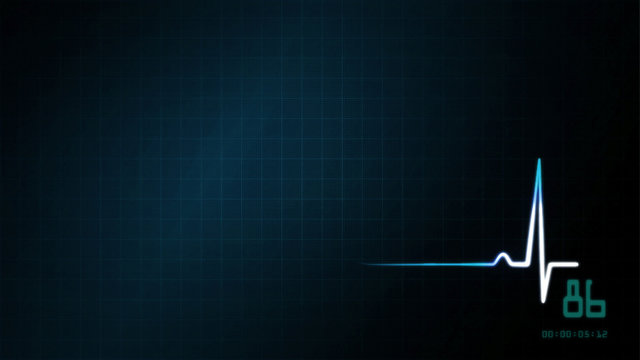 Blue EKG Monitor Background