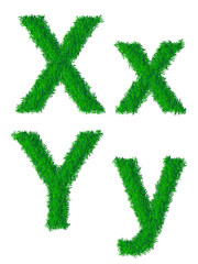 Green grass alphabet