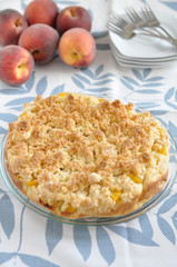 Pfirsich Kuchen mit Streusel