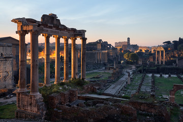 Rome ruines forum romain - obrazy, fototapety, plakaty