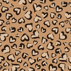 animal hearts vector ~ seamless background