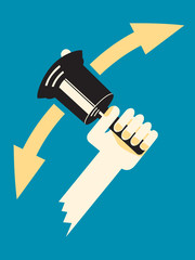 strike the bell - attract attention