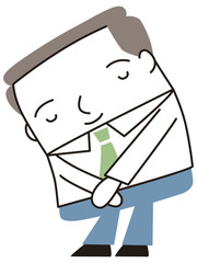 お辞儀するビジネスマン