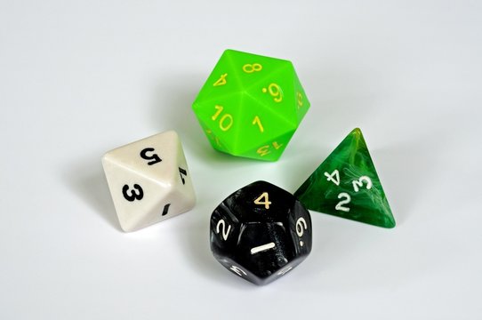 Four unusual dice © Arena Photo UK