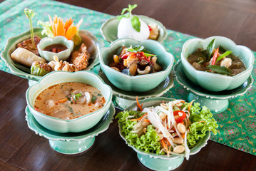 Authentic thai cuisine with decoration and flavour.