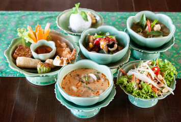 Authentic thai cuisine with decoration and flavour.