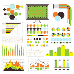 Obraz premium Vector infographic. orange-green 04