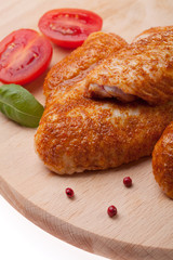 raw chicken wings with spices