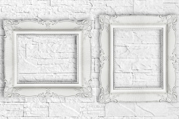Two white frame