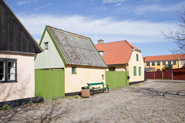 Fototapeta na wymiar Fishing village with houses of the 16th century