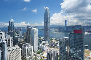 Fototapeta premium Aerial view of Hong Kong