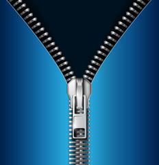 Abstract background with steel zipper