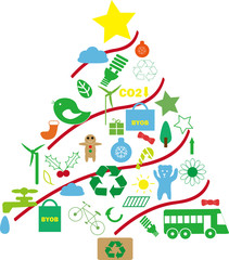 Fototapeta premium Green Christmas Tree
