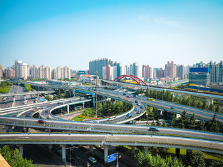 Fototapeta na wymiar modern overpass in shanghai