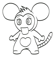 Obraz premium Cartoon chibi fantasy monster