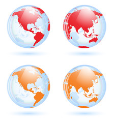 Earth globes set