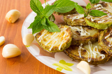 fried zucchini with garlic mayonnaise