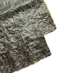 Sheet of dried nori , dried seaweed