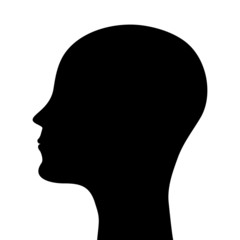 silhouette of a man head. vector
