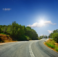 Fototapeta premium The road in the mountains