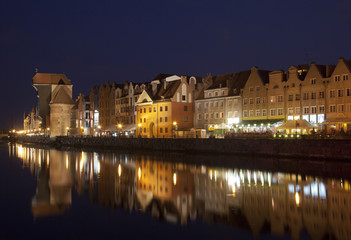 Gdansk at night, Poland