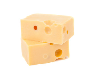 piece of cheese isolated