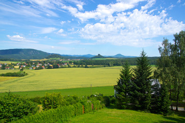 Landscape of cultivated plants in Saxon Switzerland