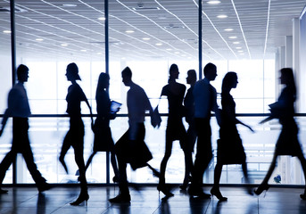 silhouettes of businesspeople