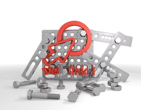 web link symbol  on mechanical construction