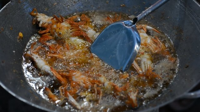 Fresh crabs cooked