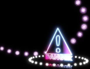 Illustration of a magic dj sign  on disco lights background