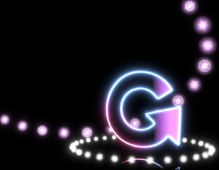 Illustration of a magic dj sign  on disco lights background