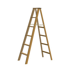 Illustration of various isolated ladders, stepladders -  set for © photoraidz